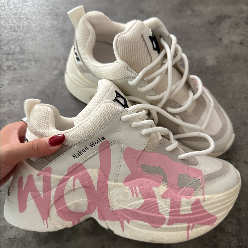 Naked Wolfe Track Logo - size US Women 5.5 (fits like 6-6.5)